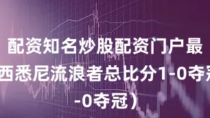 配资知名炒股配资门户最终西悉尼流浪者总比分1-0夺冠）