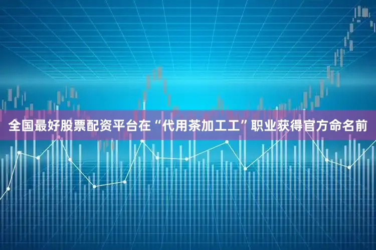 全国最好股票配资平台在“代用茶加工工”职业获得官方命名前