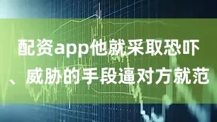配资app他就采取恐吓、威胁的手段逼对方就范